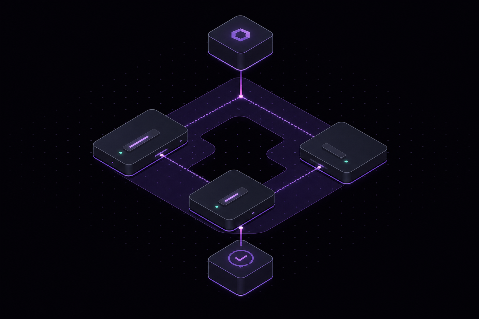Geometric illustration of a central work boundary connecting a coordinated team